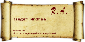 Rieger Andrea névjegykártya
