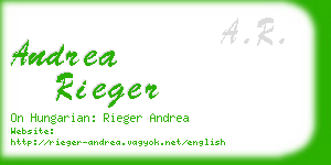 andrea rieger business card